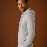Men's Hooded Knit Sweater with Adjustable Drawstring