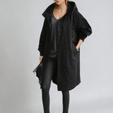 Women's Belted Longline Lapel Collar Trench Coat
