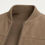 Men's Tailored-Fit Suede Jacket with Lining