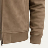 Men's Tailored-Fit Suede Jacket with Lining