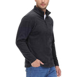Men's Quarter Zip Mock Neck Knit Sweater