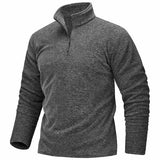Men's Quarter Zip Mock Neck Knit Sweater