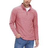 Men's Quarter Zip Mock Neck Knit Sweater