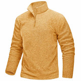 Men's Quarter Zip Mock Neck Knit Sweater