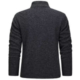 Men's Quarter Zip Mock Neck Knit Sweater