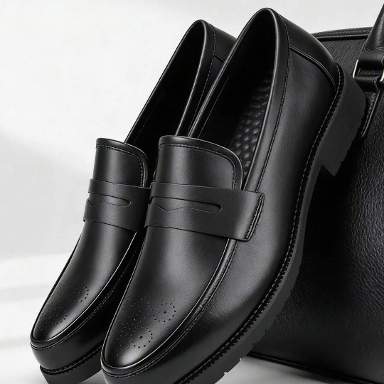 Men's Leather-Style Penny Loafers