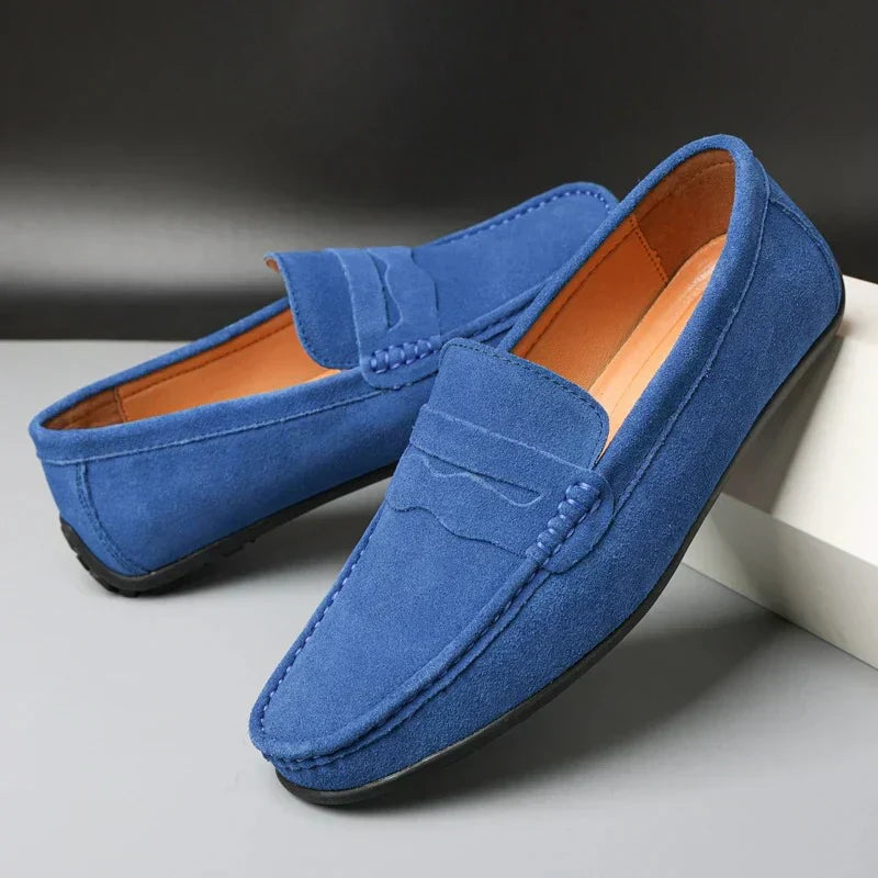 Men's Suede-Style Penny Loafers