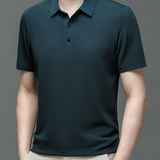 Men's Textured Knit Polo Shirt