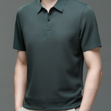 Men's Textured Knit Polo Shirt