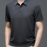 Men's Textured Knit Polo Shirt