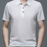 Men's Textured Knit Polo Shirt