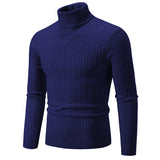 Men's Ribbed Turtleneck Knit Sweater