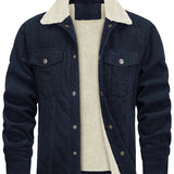 Men's Sherpa Lined Button Jacket