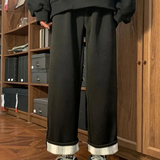 Men's Relaxed Fit Wide Leg Dress Trousers