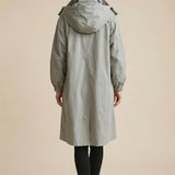 Women's Belted Longline Lapel Collar Trench Coat