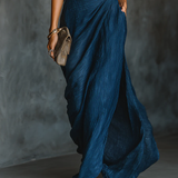Women's Long Sleeve Shirt and Wrap Skirt Set