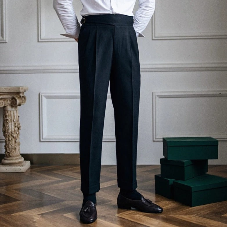 Men's Pleated Tailored Trousers