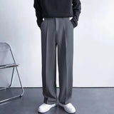 Men's Pleated Straight-Leg Trousers