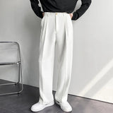 Men's Pleated Straight-Leg Trousers