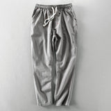 Men's Drawstring Tapered Linen Blend Trousers