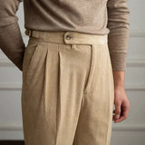 Men's Pleated Tailored Trousers