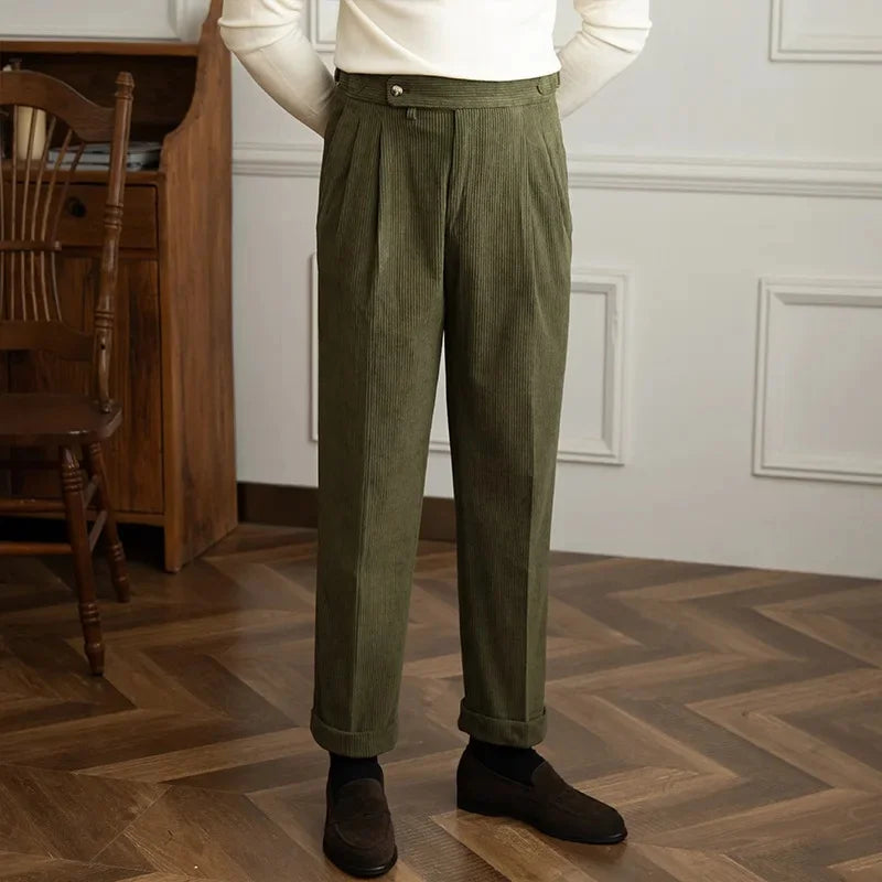 Men's Pleated Tailored Trousers
