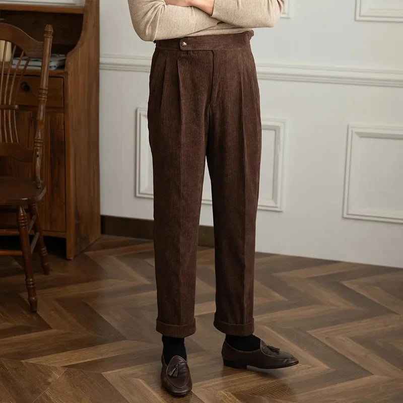 Men's Pleated Tailored Trousers