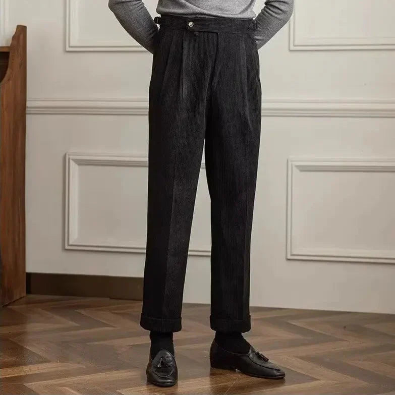 Men's Pleated Tailored Trousers