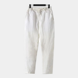 Men's Drawstring Linen Blend Trousers