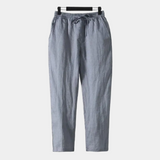 Men's Relaxed Fit Linen Drawstring Trousers