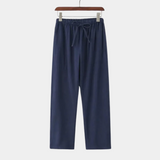 Men's Drawstring Linen Blend Trousers