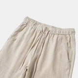 Men's Linen Blend Drawstring Trousers