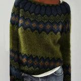 Women's Long Sleeve Fair Isle Knit Sweater