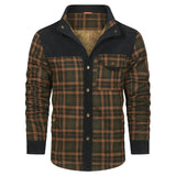 Men's Sherpa Lined Plaid Shirt Jacket