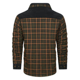 Men's Sherpa Lined Plaid Shirt Jacket