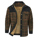 Men's Sherpa Lined Plaid Shirt Jacket