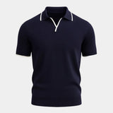 Men's Contrast Trim Knit Polo Shirt