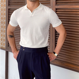 Men's Contrast Trim Knit Polo Shirt