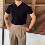 Men's Contrast Trim Knit Polo Shirt