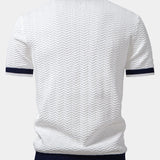 Men's Textured Knit Polo Shirt