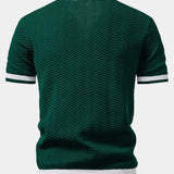 Men's Textured Knit Polo Shirt