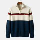 Men's Color Block Quarter Zip Sweater