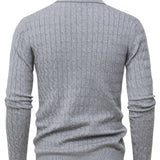 Men's Ribbed Polo Knit Sweater