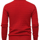 Men's Ribbed Polo Knit Sweater