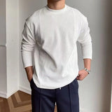 Men's Textured Crew Neck Knit Sweater