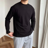 Men's Textured Crew Neck Knit Sweater