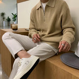 Men's Ribbed Polo Knit Sweater