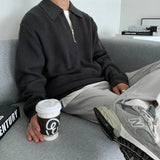 Men's Ribbed Polo Knit Sweater