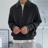 Men's Ribbed Polo Knit Sweater