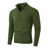 Men's Quarter Zip Knit Sweater